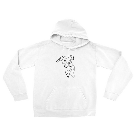 Single Line Custom Pet Portrait Hoodie